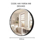 HEMOS BATHROOM MIRROR 600/700/800MM WALL MOUNTED ALUMINUM BLACK FRAME ROUND & RECTANGLE KACA CERMIN