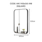 HEMOS BATHROOM MIRROR 600/700/800MM WALL MOUNTED ALUMINUM BLACK FRAME ROUND & RECTANGLE KACA CERMIN