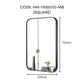 HEMOS BATHROOM MIRROR 600/700/800MM WALL MOUNTED ALUMINUM BLACK FRAME ROUND & RECTANGLE KACA CERMIN