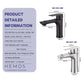 HEMOS BATHROOM FAUCET SUS 304 PILLAR BASIN COLD TAP SILVER & BLACK KEPALA PAIP AIR HM-4051,4055