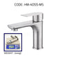 HEMOS BATHROOM FAUCET SUS 304 PILLAR BASIN COLD TAP SILVER & BLACK KEPALA PAIP AIR HM-4051,4055