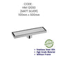 HEMOS BATHROOM FITTINGS SUS 304 TILES INSERT LONG DRAIN FLOOR TRAP GRATING INDOOR OUTDOOR HM-101