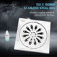 HEMOS 150x150MM 6" SUS 304 FLOOR TRAP GRATING WATER DRAIN PENUTUP LUBANG LANTAI BILIK AIR HM-106