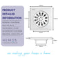 HEMOS 150x150MM 6" SUS 304 FLOOR TRAP GRATING WATER DRAIN PENUTUP LUBANG LANTAI BILIK AIR HM-106