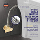 HEMOS SUS 304 ANGLE VALVE BATHROOM & KITCHEN ANTI-RUST QUATER TURN HM-3200 (MATT SILVER,GOLD,GREY)