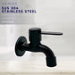 HEMOS BATHROOM FAUCET SUS304 TWO WAY TAP ANGLE VALVE WALL BIB TAP MATT BLACK KEPALA PAIP 34SERIES
