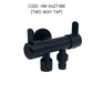 HEMOS BATHROOM FAUCET SUS304 TWO WAY TAP ANGLE VALVE WALL BIB TAP MATT BLACK KEPALA PAIP 34SERIES