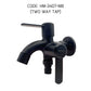 HEMOS BATHROOM FAUCET SUS304 TWO WAY TAP ANGLE VALVE WALL BIB TAP MATT BLACK KEPALA PAIP 34SERIES