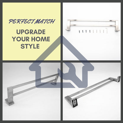 HEMOS BATHROOM FITTING SUS 304 HIGH QUALITY DOUBLE TOWEL BAR TUALA HM-82802