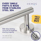 HEMOS 750MM BATHROOM FITTING SUS 304 SINGLE TOWEL BAR TUALA HM-83811 (MATT BLACK, GOLD, SILVER)