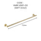 HEMOS 750MM BATHROOM FITTING SUS 304 SINGLE TOWEL BAR TUALA HM-83811 (MATT BLACK, GOLD, SILVER)