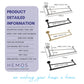 HEMOS 600/750MM BATHROOM FITTING SUS 304 DOUBLE TOWEL BAR HM-83802,83812 (MATT BLACK,GOLD,SILVER)