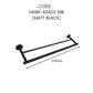 HEMOS 600/750MM BATHROOM FITTING SUS 304 DOUBLE TOWEL BAR HM-83802,83812 (MATT BLACK,GOLD,SILVER)