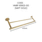 HEMOS 600/750MM BATHROOM FITTING SUS 304 DOUBLE TOWEL BAR HM-83802,83812 (MATT BLACK,GOLD,SILVER)