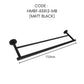 HEMOS 600/750MM BATHROOM FITTING SUS 304 DOUBLE TOWEL BAR HM-83802,83812 (MATT BLACK,GOLD,SILVER)