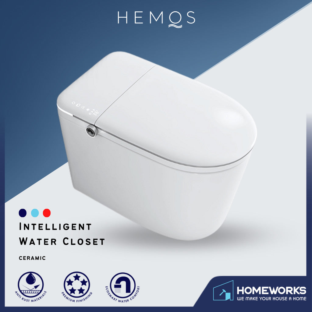 HEMOS BATHROOM SMART TOILET INTELLIGENT WATER CLOSET AUTOMATIC MULTI-FUNCTIONAL HM-780-250-W