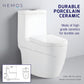 HEMOS BATHROOM WHITE CERAMIC ONE PIECE TOILET BOWL POWERFUL&QUIET DUAL FLUSH TOILET JAMBAN BILIK AIR