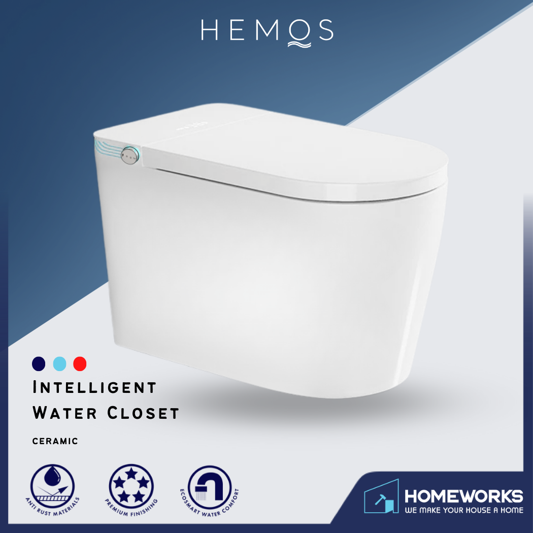 HEMOS BATHROOM SMART TOILET INTELLIGENT WATER CLOSET AUTOMATIC MULTI-FUNCTIONAL HM-783-250-W