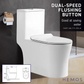 HEMOS BATHROOM WHITE CERAMIC ONE PIECE TOILET BOWL POWERFUL&QUIET DUAL FLUSH TOILET JAMBAN BILIK AIR