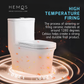 HEMOS BATHROOM CERAMIC WASHDOWN ONE PIECE TOILET BOWL FOR SQUAT & SIT ONE PRESS FLUSH HM-708-250-W