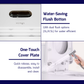 HEMOS BATHROOM CERAMIC WASHDOWN ONE PIECE TOILET BOWL FOR SQUAT & SIT ONE PRESS FLUSH HM-708-250-W