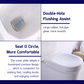HEMOS BATHROOM CERAMIC WASHDOWN ONE PIECE TOILET BOWL FOR SQUAT & SIT ONE PRESS FLUSH HM-708-250-W