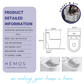 HEMOS BATHROOM CERAMIC WASHDOWN ONE PIECE TOILET BOWL FOR SQUAT & SIT ONE PRESS FLUSH HM-708-250-W