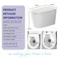 HEMOS BATHROOM SMART TOILET INTELLIGENT WATER CLOSET AUTOMATIC MULTI-FUNCTIONAL HM-783-250-W
