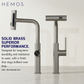 HEMOS KITCHEN FAUCET SUS 304 PULL OUT MIXER PILLAR SINK TAP GREY KEPALA PAIP DAPUR HM-19064,19089-MG