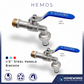 HEMOS 1/2'' STEEL HANDLE UNION OUTDOOR WASHING MACHINE BIBCOCK HM-411