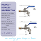 HEMOS 1/2'' STEEL HANDLE UNION OUTDOOR WASHING MACHINE BIBCOCK HM-411