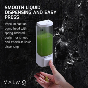VALMO 250/300ML HAND PRESS WALL MOUNT SOAP DISPENSER