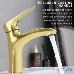 HEMOS BATHROOM FAUCET SU304 PILLAR BASIN COLD TAP KEPALA PAIP BILIK AIR HM-18023-MS,MB,MG,GD