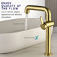 HEMOS BATHROOM BRASS 360° ROTATE MIXER HOT COLD PILLAR BASIN TAP KEPALA PAIR AIR HMX-19077,19078