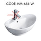 HEMOS BATHROOM CERAMIC WASH BASIN TABLE TOP ART BASIN VESSEL SINK PORCELAIN HM-642,650,652