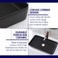 HEMOS BATHROOM CERAMIC WASH COUNTERTOP ART BASIN SQUARE VESSEL PORCELAIN MATT BLACK HM-625,C010