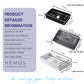 HEMOS BATHROOM CERAMIC WASH COUNTERTOP ART BASIN SQUARE VESSEL PORCELAIN MATT BLACK HM-625,C010