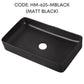 HEMOS BATHROOM CERAMIC WASH COUNTERTOP ART BASIN SQUARE VESSEL PORCELAIN MATT BLACK HM-625,C010