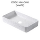 HEMOS BATHROOM CERAMIC WASH COUNTERTOP ART BASIN SQUARE VESSEL PORCELAIN MATT BLACK HM-625,C010