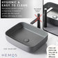 HEMOS BATHROOM CERAMIC WASH BASIN COUNTERTOP UNIQUE PRINTING MARBLE ROUND VESSEL PORCELAIN HM-623