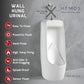 HEMOS BATHROOM WHITE CERAMIC WALL HUNG URINAL FOR MEN & SQUATTING PAN WITH FOOTREST HM-761,771,772-W