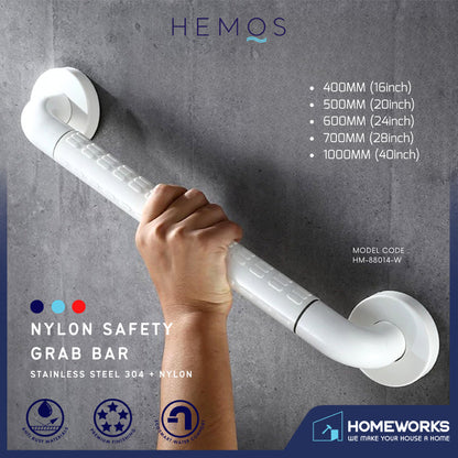 HEMOS BATHROOM SUS304 STEEL SAFETY HANDICAPED HANDBAR HANDLE GRAB BAR PEMEGANG TANDAS