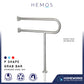 HEMOS BATHROOM SUS 304 SAFETY TOILET GRIP P SHAPE HANDLE HANDRAIL GRAB BAR PEMEGANG TANDAS HM-88018
