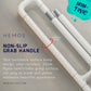HEMOS BATHROOM STAINLESS STEEL WHITE NYLON SAFETY HANDRAIL SWING GRAB BAR PEMEGANG TANDAS HM-88016