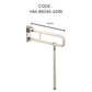 HEMOS BATHROOM STAINLESS STEEL WHITE NYLON SAFETY HANDRAIL SWING GRAB BAR PEMEGANG TANDAS HM-88016