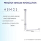 HEMOS L SHAPE WHITE SAFETY TOILET GRIP HANDBAR HANDLE HANDRAIL GRAB BAR PEMEGANG TANDAS HM-88026-W