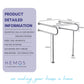 HEMOS BATHROOM SUS 304 WALL & FLOOR MOUNTED SAFETY GRAB BAR FOR BASIN PEMEGANG TANGAN HM-88054-MS