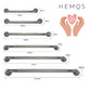 HEMOS BATHROOM SUS304 MATT BLACK SAFETY TOILET GRIP HANDBAR HANDLE HANDRAIL GRAB BAR PEMEGANG TANDAS
