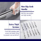 HEMOS BATHROOM SUS 304 SAFETY GRIP HANDBAR HANDLE HANDRAIL GRAB BAR PEMEGANG TANDAS HM-88019,88025