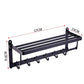 HEMOS ALUMINIUM  BATHROOM ACCESSORIES FITTINGS TOWEL RACK HM-81109 (MATT BLACK, SILVER)